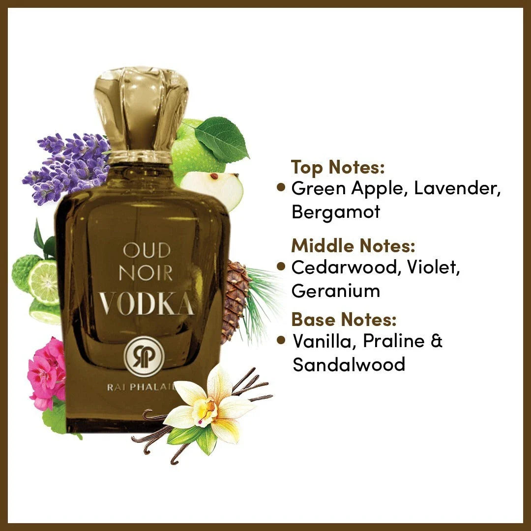 Oud Noir Vodka Eau De Parfum 3.4 oz By RAI PHALAIL for Unisex